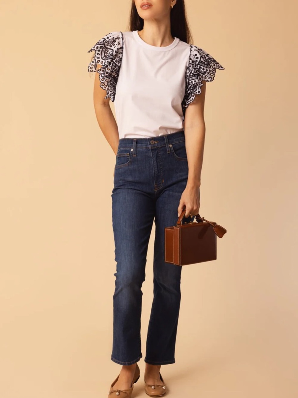 Veronica Beard Julianka Eyelet Top Size Large - Picture 2 of 9